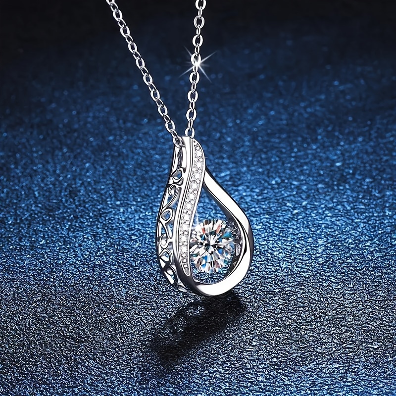 Dynamic Teardrop Shaped Pendant Necklace — Gift for Her